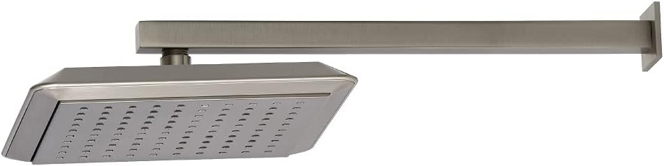 Kingston Brass K251A8CK Scape 9-5/8 Inch Square Head with Shower Arm, Brushed Nickel