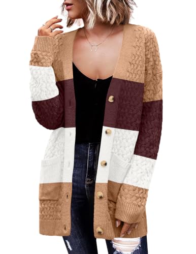 Image of Zeagoo Cardigan Sweaters for Women Long Sleeve Fall Clothes Button Down Top