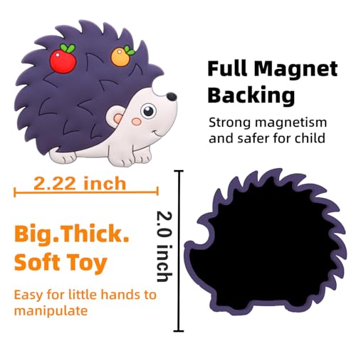 Image of SUPINEEDO Fridge Magnets for Toddlers 1-3, Animal Magnets for Kids, Educational Baby Busy Gift, Strong Full Back Refrigerator Magnets, 10 Piece Rubber Magnets