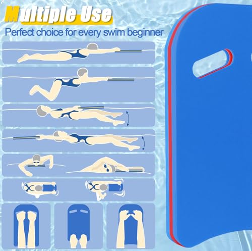 Swimming Kickboard 2pcs,Kickboard Swimming Training Kick Board,Use for Adults and Children(Blue&Yellow) - Thumbnail 3