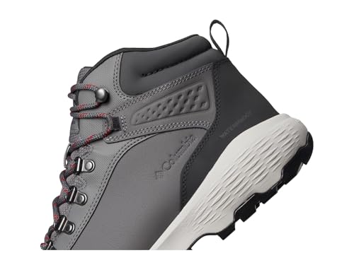 Columbia Men's Newton Wander Leather Hiking Shoe, City Grey/Mountain Red, 10.5