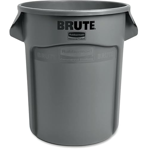 Rubbermaid Commercial Products Brute Heavy-Duty Trash/Garbage Can, 20-Gallon, Gray, Wastebasket For Home/Garage/Mall/Office/Stadium/Bathroom, Pack Of 6 #TOP28