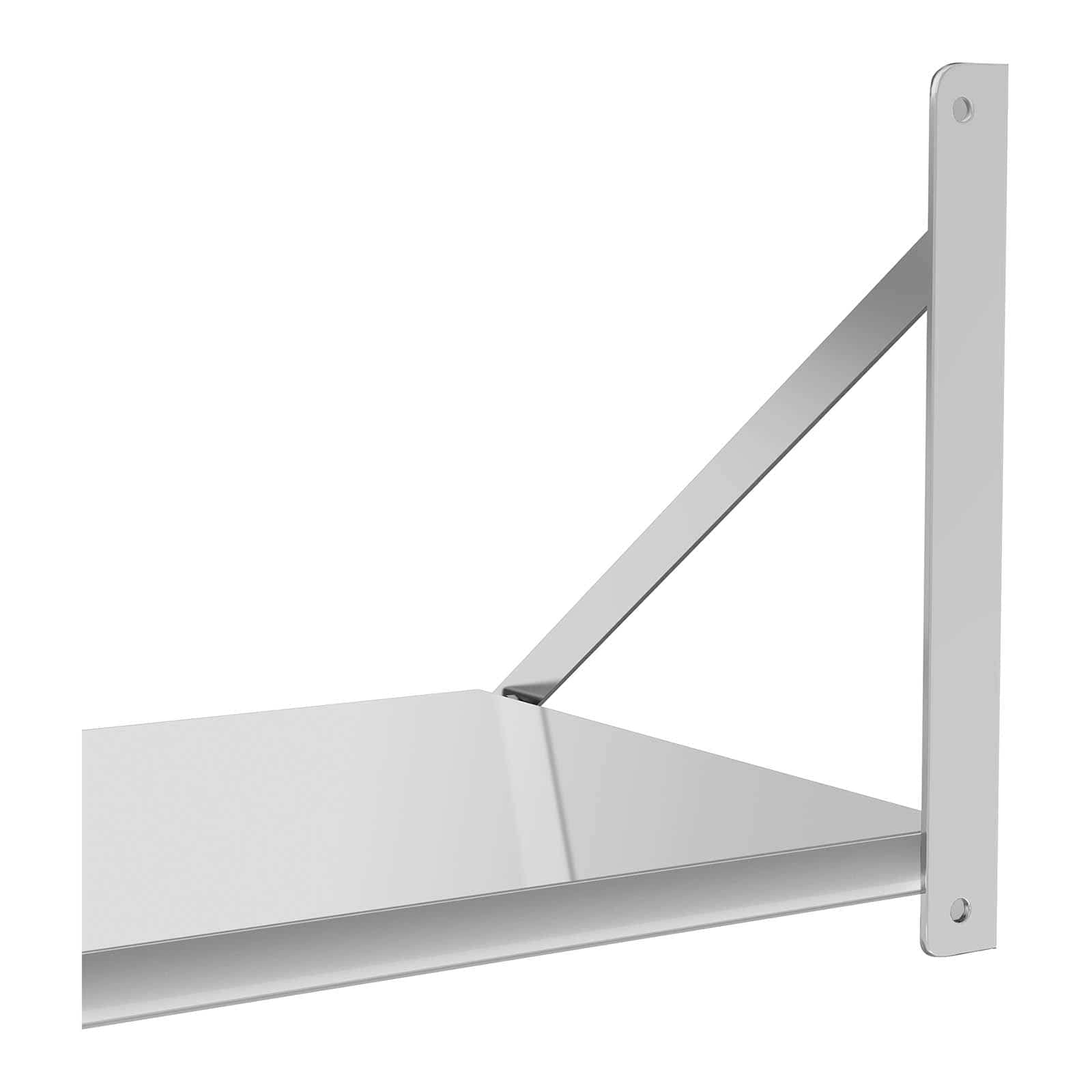 Wandplank - inklapbaar - 60 x 45 cm - 40 kg - roestvrij staal | www