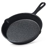 Vilde Gusseisenpfanne Eisenpfanne Grillpfanne aus Gusseisen mit Silikon-Griffschutz CAST LINE 15 cm