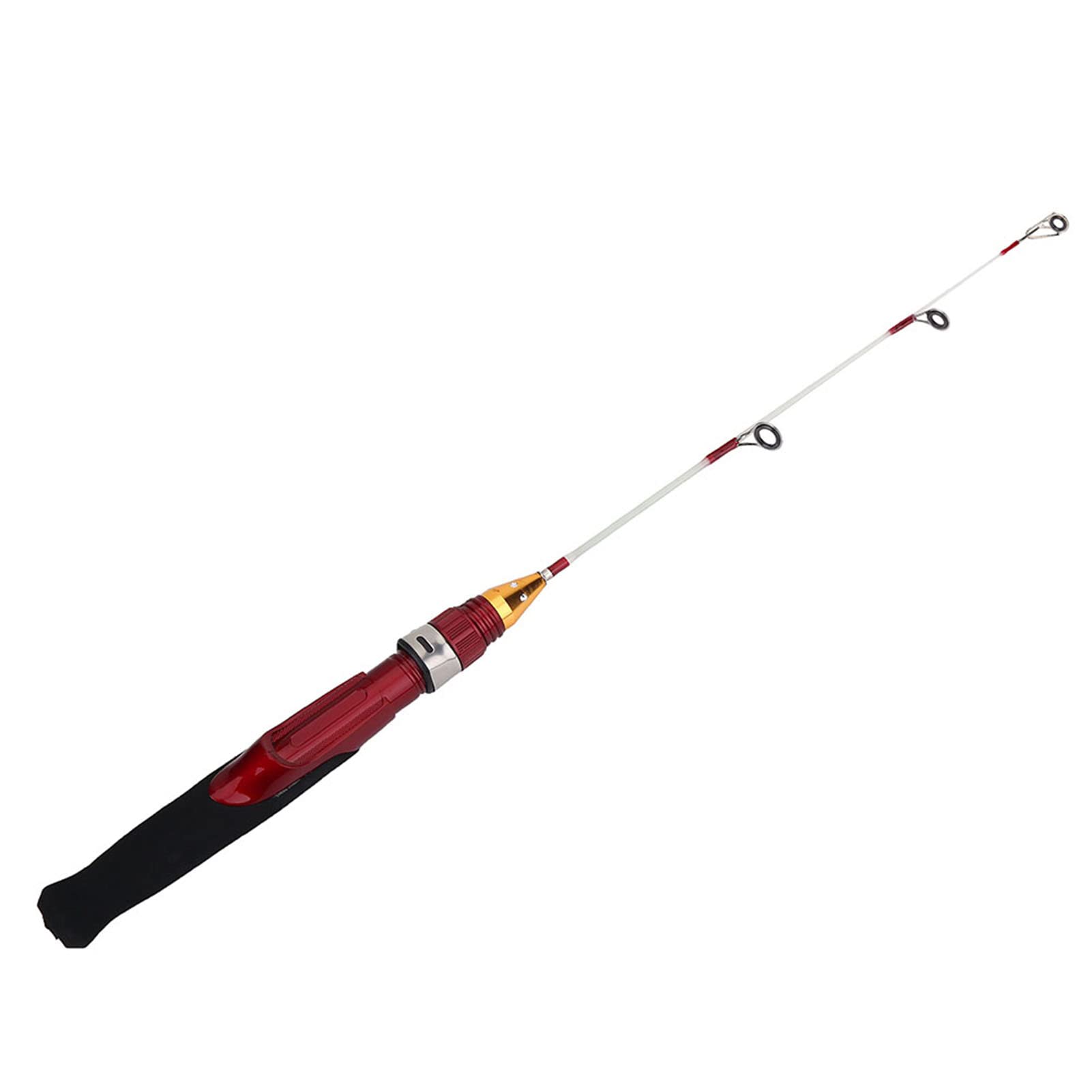 Wędka Spinningowa Mini 50 Cm z Rączką - 2 Sekcje Przenośna na Krewetki do Podróży - Wędkarstwo Słonowodne i Słodkowodne
