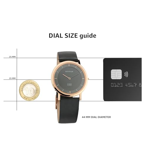 Titan Edge Quartz Analog Anthracite Dial Leather Strap Watch for Men-NS1595WL09 - Image 6