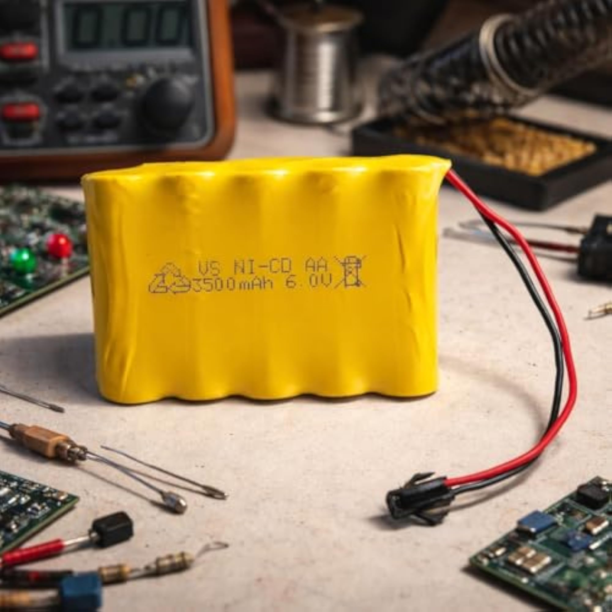Compatible with 3500mAh 6.0v Ni-Cd AA Cell Pack