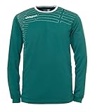 El kit uhlsport match consta de un par de pantalones deportivos cortos y una camiseta de manga larga, que están coordinados en colores
