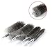 50 in Pipe Cleaning Brush Set with Stainless Steel Bristles, Wire Brush with 4pcs Galvanized Rod, Stainless Steel Pipe Brush 4pcs for Auto Parts, Bottles, Tubes. (3/5, 1, 1 3/5, 2 in Brush Heads)