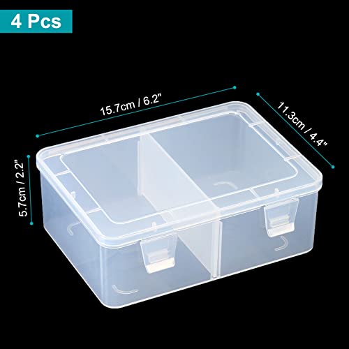 PATIKIL 1200+ Baseball Card Storage Box, 4 Pack Clear Sports Cards Holder Organizer - Image 2