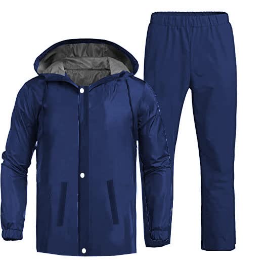 Mens Raincoat Suit with Pant set Aurevo Series | Waterproof Lightweight Breathable Rain Wear | Strong Stitching, Elastic Cuff & Waterproof Zipper Raincoat for men waterproof-picture-10
