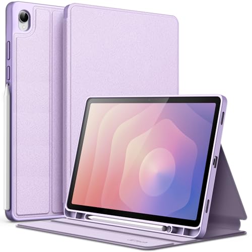 JETech Funda para Samsung Galaxy Tab S11 con Porta para S Pen, Carcasa Tableta Slim Folio Soporte Protectora, Visualización Multiángulo, Auto Estela/Sueño (Lavanda)