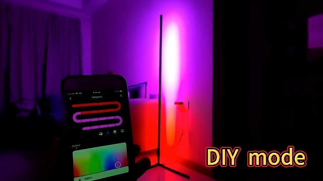 Sotipevs LED Corner Floor Lamp Compatible with Alexa, Smart RGB