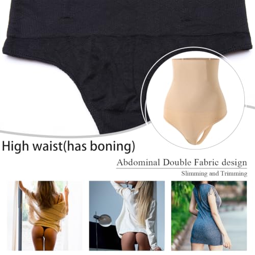 Image of Werena Tummy Control Thong Shapewear for Women Seamless Shaping Novelty Thong Panties Body Shaper Underwear