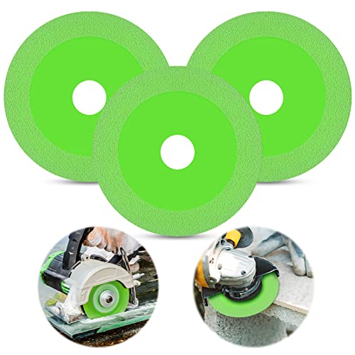 Glass Cutting Disc,3 Stücke Glas Trennscheibe,Glasschneidescheibe,Multifunktionales Dediziertes Diamantsägeblatt,Glasschneidescheibe für Winkelschleifer,Diamant-Trennscheiben,Tassenschleifscheibe Cover