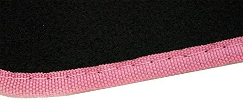 Pink Car Mat Set Heart Carpet Universal Fit 4 Piece Anti Slip Back