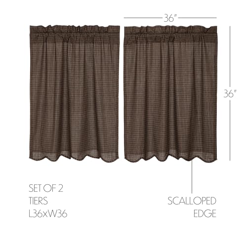 VHC-Brands-Kettle-Grove-Plaid-L36xW36-Tier-Scalloped-Set-of-2-Black VHC Brands Kettle Grove Plaid L36xW36 Tier Scalloped Set of 2 Black