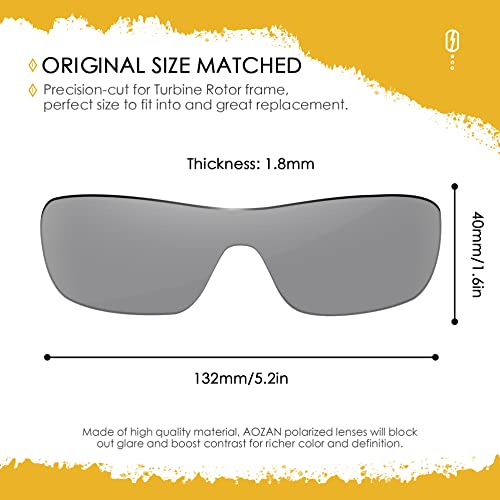 Image of ANSI Z87.1 Replacement Lenses For Oakley Turbine Rotor OO9307 Sunglasses