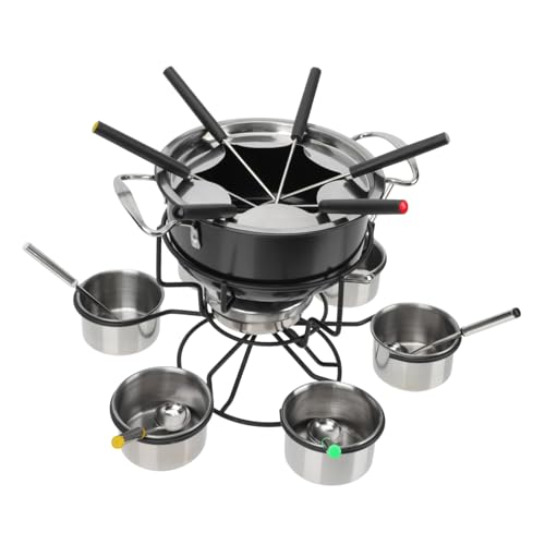 FUNOMOCYA 1Set Cheese Fondue Pot Portable Chocolate Warmer for Melting Cheese Butter and Chocolate for Baking and Cooking Present for