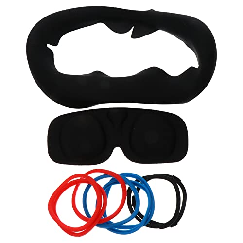Mikikit Objectif Quête Durable Interfacial Anti- VR Sueur Rayure Écouteur Coque Couverture Kit Accessoires Garde Anti-Rayures Confort Visage Len Protecteur Anneau Silicone Cover