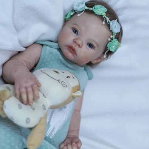 Zero pam Reborn Baby Vollsilikon Lebensecht, Silikon Baby Mädchen-45CM Lebensechte Babypuppen Puppe Echt Reborn Puppen Lebensecht Silikon Babys Echt Aussehende – Bild 6