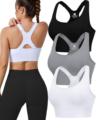 Evercute Racerback High Support Bras Adjustable Sports Bras for Women
