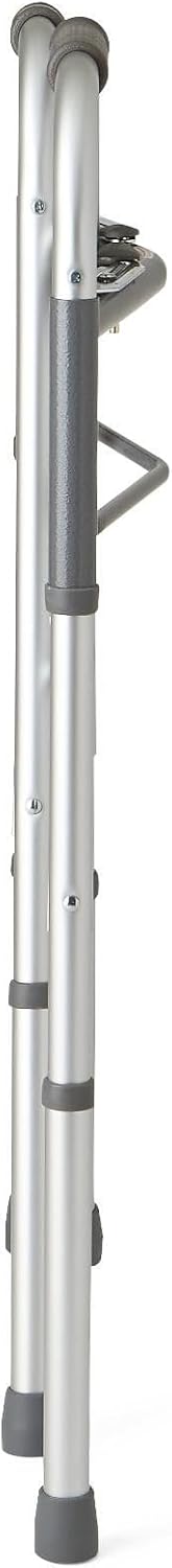 Guardian Two-Button Folding Walkers Without Wheels, 300 lbs Weight Capacity - Robust & Adjustable Mobility Aid for Elderly and Disabled Individuals