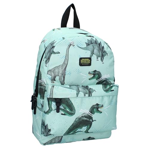 Sac à dos Skooter garçon bleu clair cartable dinosaure multicolore 38 cm