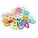 EXCEART 100 Pezzi Acrilici C- Clip Ganci Maglie di Catena di Plastica Anelli di Collegamento Aperti Connettori a Collegamento Rapido per Orecchini Collana Gioielli Fai da Te Fabbricazione immagine
