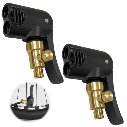 Noviatrix 2 Pièces Adaptateur Valve Presta, Embout de Gonflage, Universel Embouts Pompe Velo, Embout Gonflage Pneu Voiture, pour Vélos, Motos et Voitures