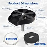 ShanSon Glass Rinser for Sink– 9-Jet High Pressure Cup Washer with Stainless Steel & Copper Construction, Universal Cup Cleaner for Wine Glasses, Baby Bottles, Coffee Mugs,Black
