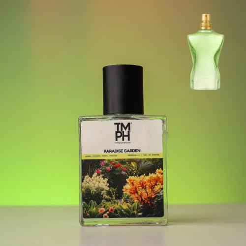 Image of TMPerfumehouse Paradise Garden EDP for Men | Fresh, Green & Long Lasting Perfume Spray | Coconut, Sweet & Vanilla Fragrance | Luxury Gift for Him | TMPH | 50ml
