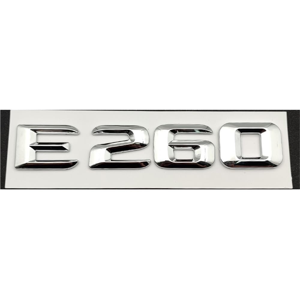 YTQMoreBNZ YYDStes Self-adhesive Letters Compatible With Car Stickers E200 E220 E260 E320 E350 CDI 4matic(E260 Silver)