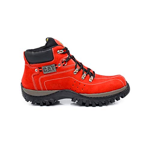 Bota Couro Botina Vermelha Adventure (42)