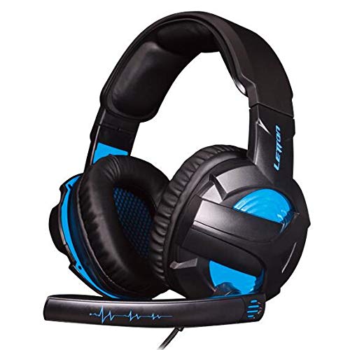 LETTON Stereo Gaming Headset for PS4, PC, Xbox One Controller, Noise Cancelling Over Ear Headphones with Mic, Bass Surround, Soft Memory Earmuffs for Laptop Mac Nintendo Switch Games (L15)