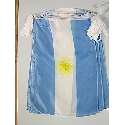 Guirlande drapeau Argentine indéchirable de 12m pour décoration extérieure