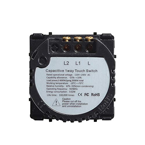 BSEED EU Standard 2 Fach 1 Weg Touch Lichtschalter mit LED-Anzeige