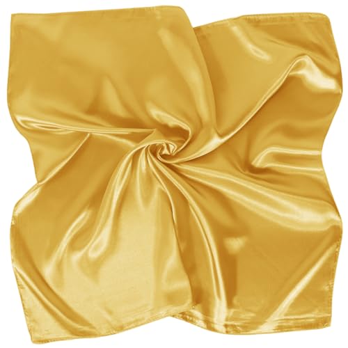 35 inches Womens Solid Color Large Satin Silk Feeling Formal Scarf Wrap Chiffon Square Neck Scarf Handkerchief