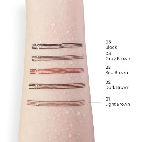 Image of Waterproof Microblading Eyebrow Pencil with Micro-Fork Tip Applicator - Creates Fine Sketch Liquid Eyebrow Tattoo Tint Pen. (Black)
