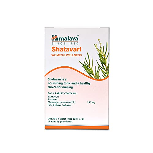 Image of Himalaya Pure Herbs Shatavari Women's Wellness Tablets, Promotes lactation, White, 60 Count (Pack of 4)