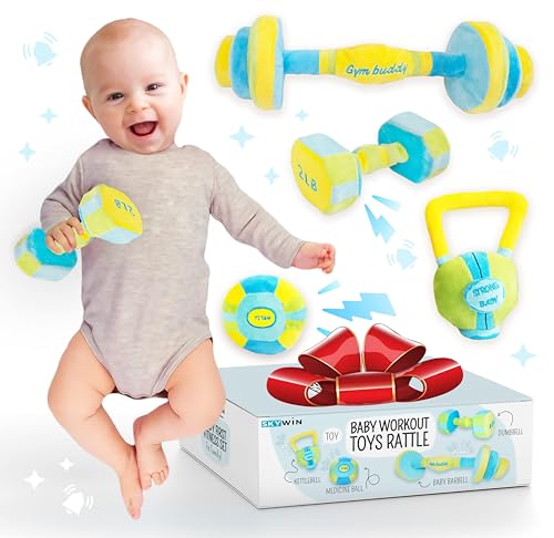 Skywin Baby Weight, Baby Dumbbell Toy, Kids Weight Set, Durable and Safe Plush, Ages 0+