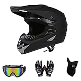 Motocross Helmet, Face Protective Helmet for Motorcycle Dirt Bike DOT Certified, Unisex Youth Full,...