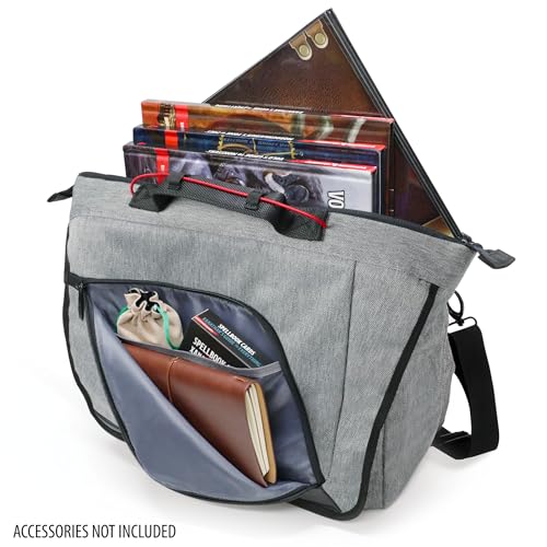 USA Gear Tabletop DND Bag - RPG Player's Essentials Dungeons and Dragons Messenger Bag – Customizable Dividers, Comfortable Back Support and Adjustable Strap -Holds Books, Binders, Dice & Accessories2