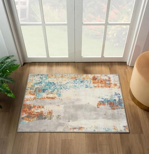 LUXE WEAVERS Modern Abstract Medium Pile Area Rug Multi 2x3
