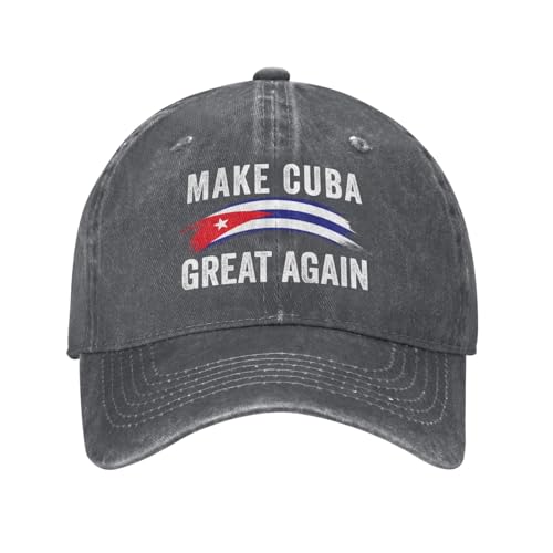 Anceky Gorra Retro de algodón con la Bandera Cubana Make Cuba Great Again