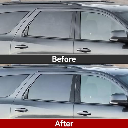Image of Car Door Pillar Decor Cover Decals for 2011-2020 Dodge Durango Accessories Carbon Fiber Exterior Stickers