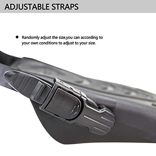 image for WACOOL Long Blade Adjustable Open Heel Fins Flippers for Scub