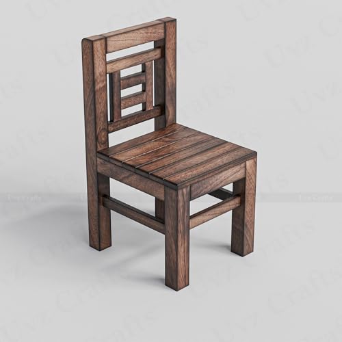Image of Wooden Small Chair for Toddlers, Solid Mango Wood, 11.5 x 10 x 20 Inch, Durable & Safe, Antique Style, for Home & Play Area | chair02