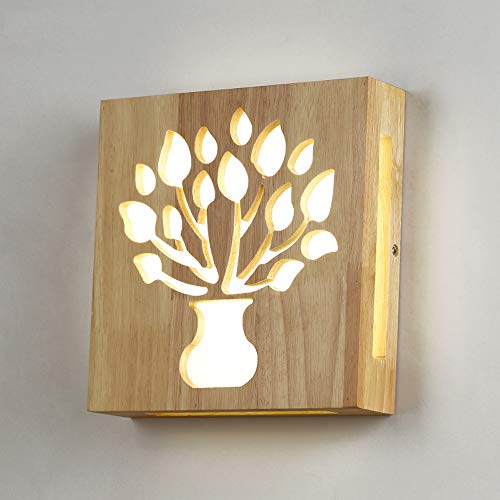 Preisvergleich Produktbild Wandleuchte Nordic moderne LED Massivholz Wandleuchte Schlafzimmer Nachttischlampe japanischen kreative Wohnzimmer Gang Treppenlicht