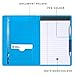 Coupount Mini Padfolio/Junior Portfolio Folder Case, Business A5 Binder Organizer Notepad for Men Women, 5 x 8 Writing Pad Included, Electric Blue.